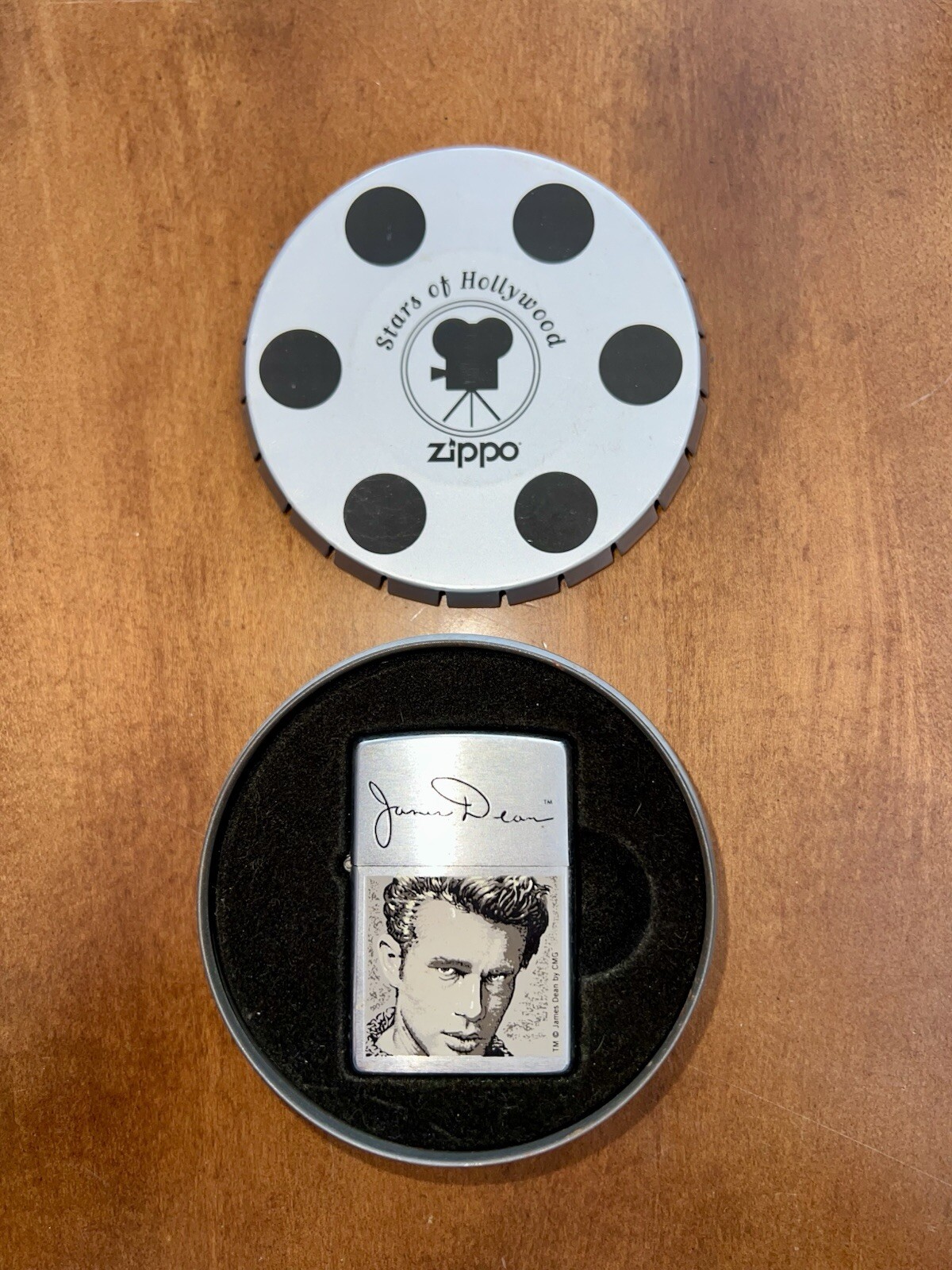 Rare 2002 James Dean  Stars Of Hollywood  Signature Series Zippo Lighter
