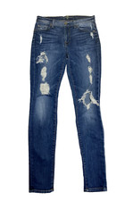 7 For All Mankind Jeans the Skinny Distressed med Wash destroyed Sz 27