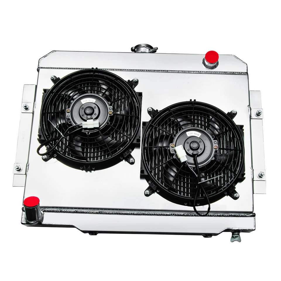 Radiador + ventilador de cubierta de 3 filas para Jeep CJ5 CJ6 CJ7 1972-1985 80 1982 3,8 L 4,2 L 5,0 L Foto 2 de 4