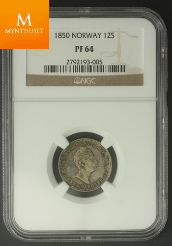Norway 12 Skilling 1850 NGC PF64 RARE - Picture 4 of 4