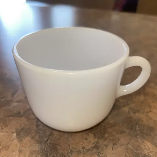 Vintage Hazel Atlas Milk Glass Coffee/tea Mug. Ear Handle. Marked A-23