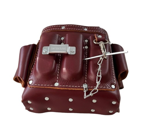 Leather Tool Pouch for Carpenters Electrical Tool Bag for Electricians Framers - Picture 16 of 17