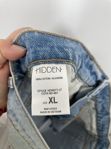 NWT Hidden Women’s Kenzie Mid Rise Short Light Wash Distressed Size XL - Picture 10 of 10