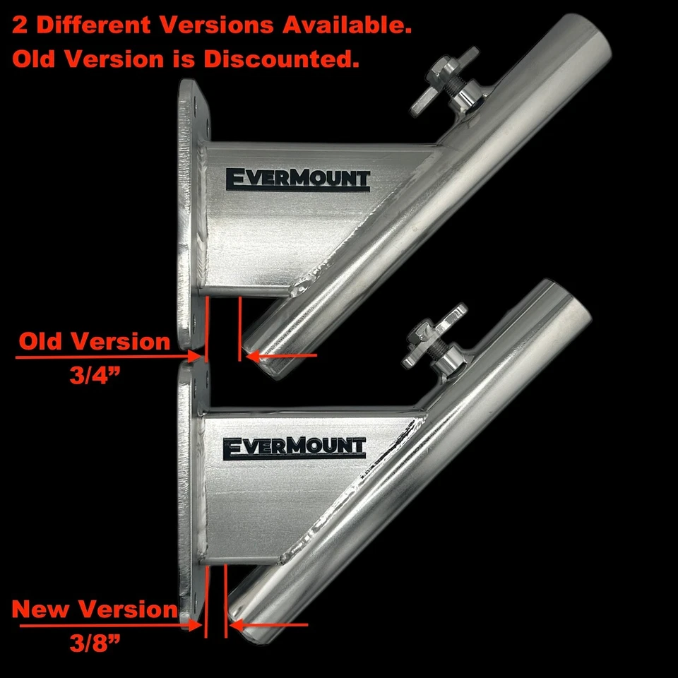 Soporte de poste de bandera de acero inoxidable de alta resistencia EVERMOUNT HECHO EN EE. UU. Modelo # 1 Foto 3 de 4