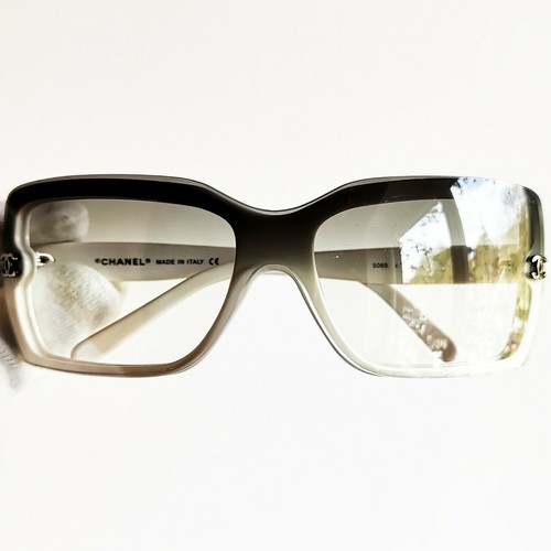 occhiali da sole CHANEL sunglasses vintage oval square mask wrap white gray  5065 | eBay