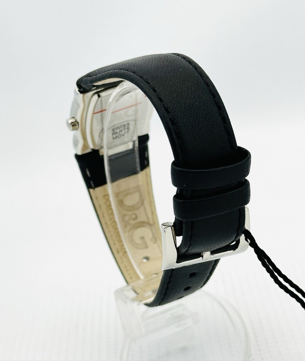 D&G Dolce & Gabbana DW0614 Black Leather Strap, D&G Watch Strap