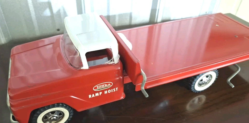 Винтаж 1960-е Tonka Toys Пандус Подъемник Платформа Эвакуатор - Изображение 2 из 4