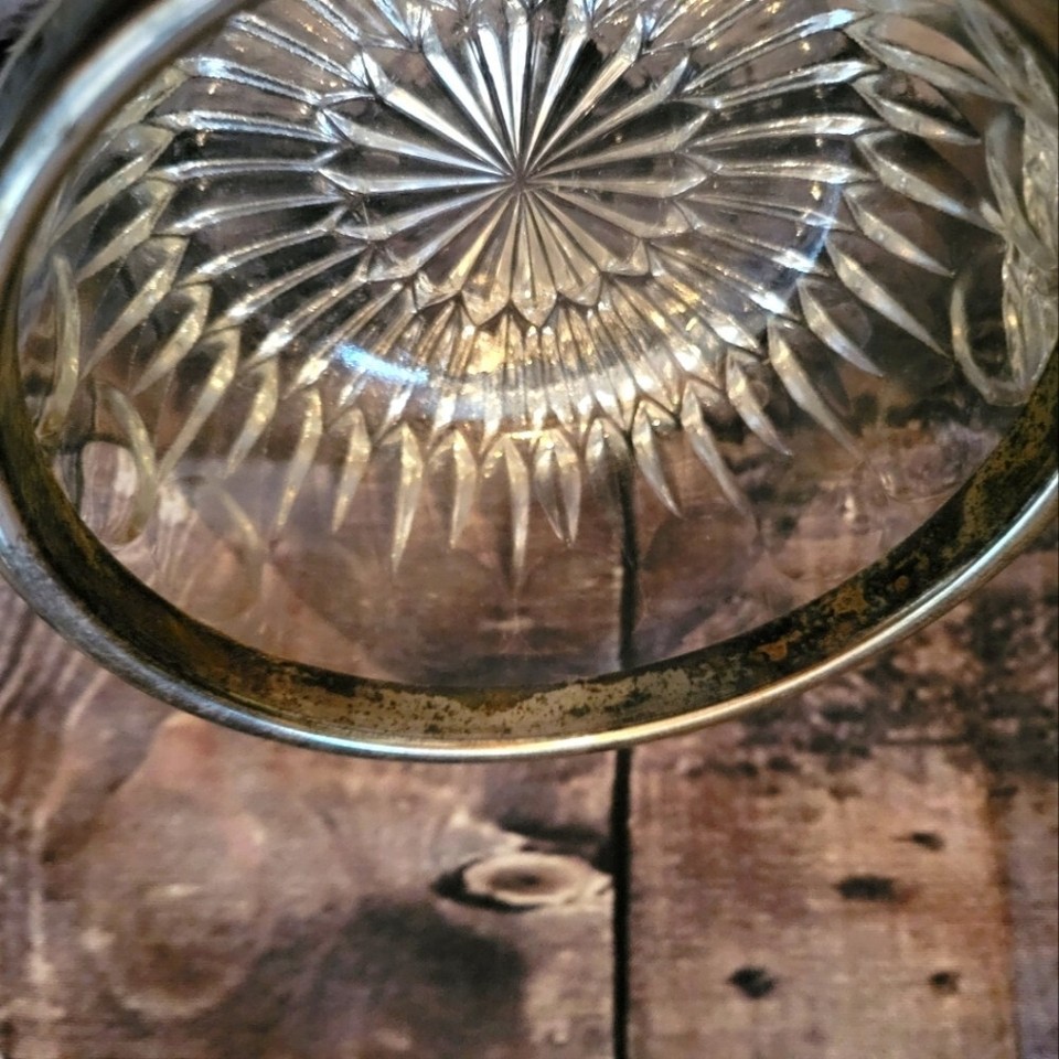 Bowl, Coffee Table, Candy, Nuts, Crystal, Glass, Silver eBay