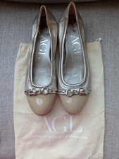 Attilio Giusti Leombruni AGL Flats With Patent Leather Toe