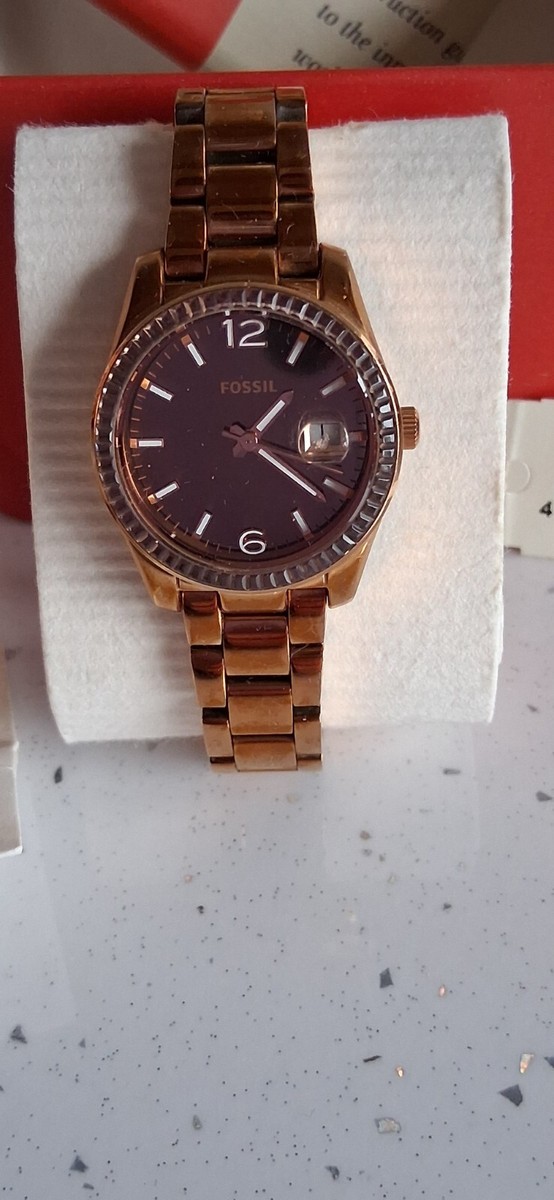 Fossil Ladies Designer Watch Rose Gold RRP £145, with spare links