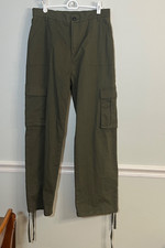 Ladies Cargo Pants Size Large Green