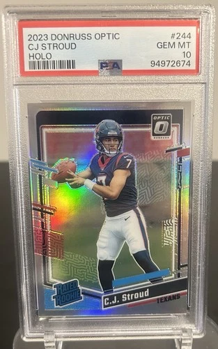 2023 Panini Donruss Optic Rated Rookie Holo C.J. Stroud #244 PSA 10 Texans