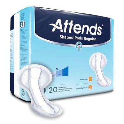 Attends  Shaped Bladder Control Pads, Regular