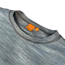 Hugo Boss Men's Woice Cotton Blend Crewneck Sweater Heather Light Blue   XL