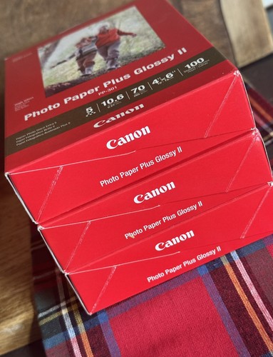 3 x Canon Plus Glossy II PP-301 Tintenstrahldruck Fotopapier 300 Blatt Neu 4x6 - Bild 4 von 7