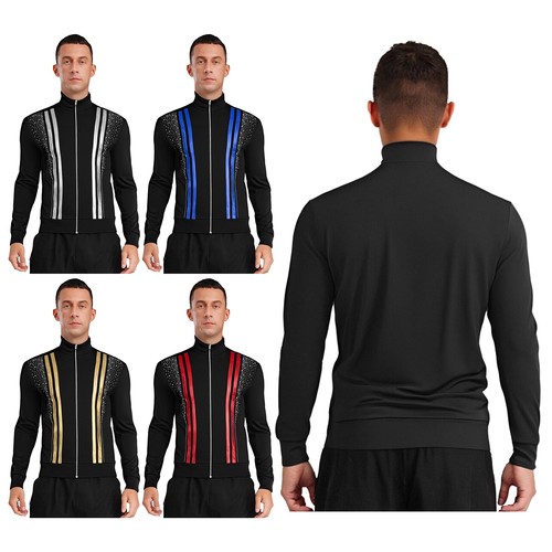 Mens Outerwear Breathable Shirt Performance Jacket Stage Coat Training Metallic - Picture 3 of 59