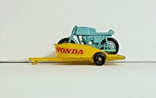 MATCHBOX LESNEY  #38 HONDA MOTORCYCLE W/ TRAILER