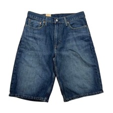 Levis 469 Shorts Mens 31 Loose Fit Denim Blue Jean Medium Long Skater 11" Inseam