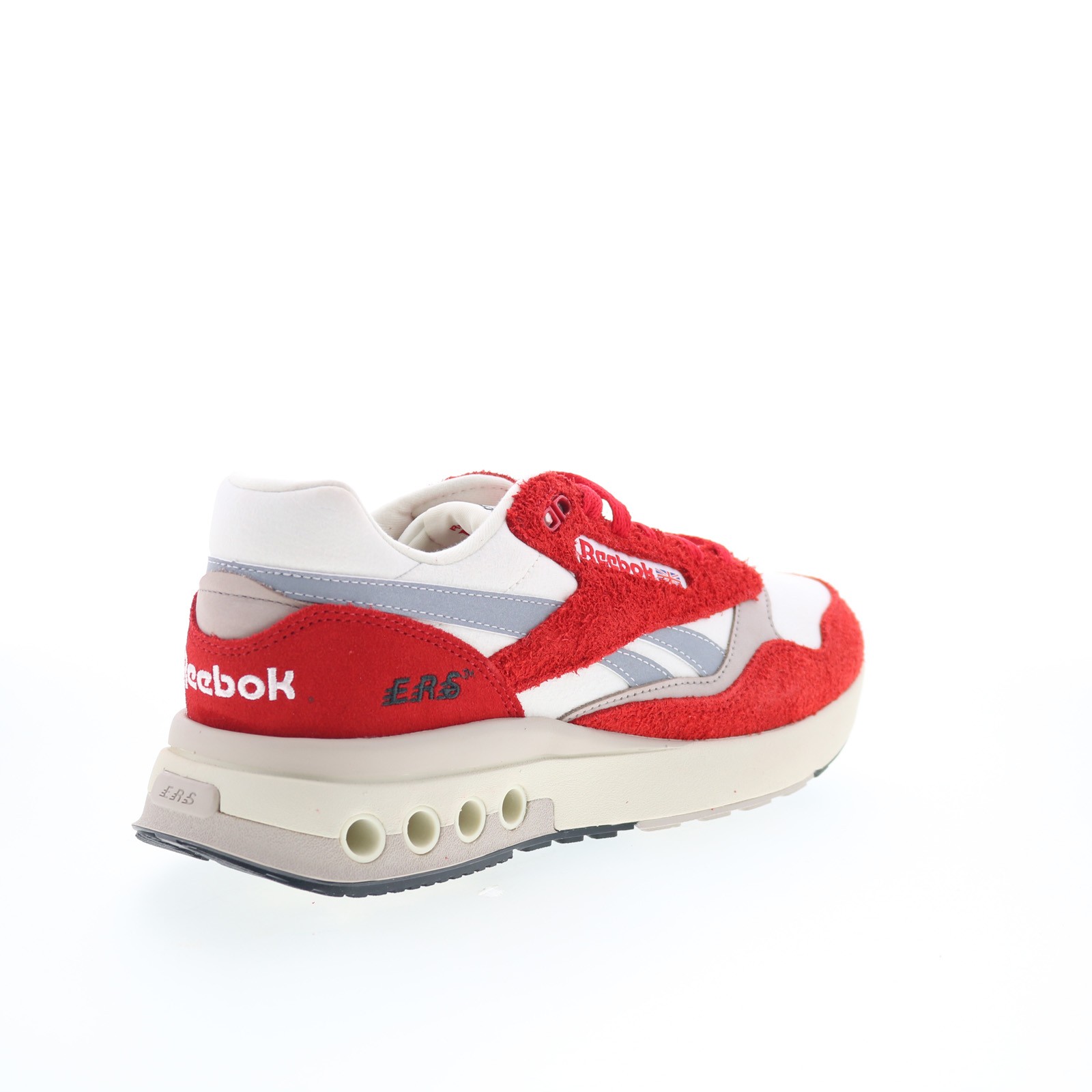 Reebok ERS World Mens Red Suede Lace Up Lifestyle Sneakers Shoes
