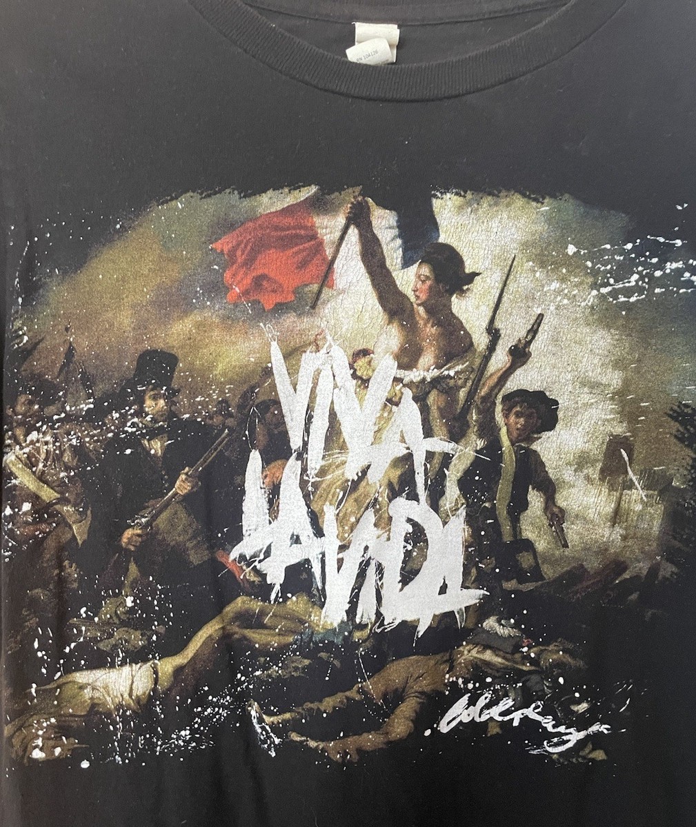 Coldplay Viva La Vida 2008 World Tour Concert Album T Shirt Merch