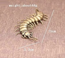 Brass Centipede Figurine Small Animal Statue Table Office Home Decoration Toy