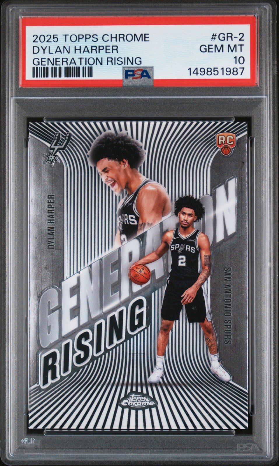 2025 TOPPS CHROME GENERATION RISING #GR-2 DYLAN HARPER PSA 10