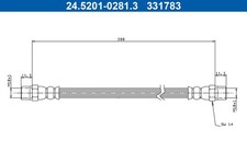 BREMSSCHLAUCH FÜR MERCEDES-BENZ S-KLASSE (W126) - ATE 24.5201-0281.3