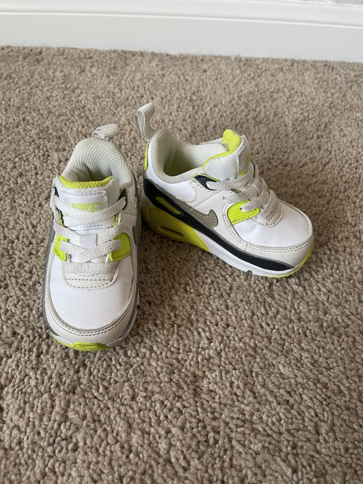 Toddler Sz 5c White Particle Grey Volt Neon