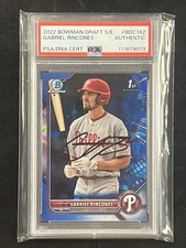 2022 Bowman Draft Sapphire Gabriel Rincones Auto 1st In-person Hand Signed