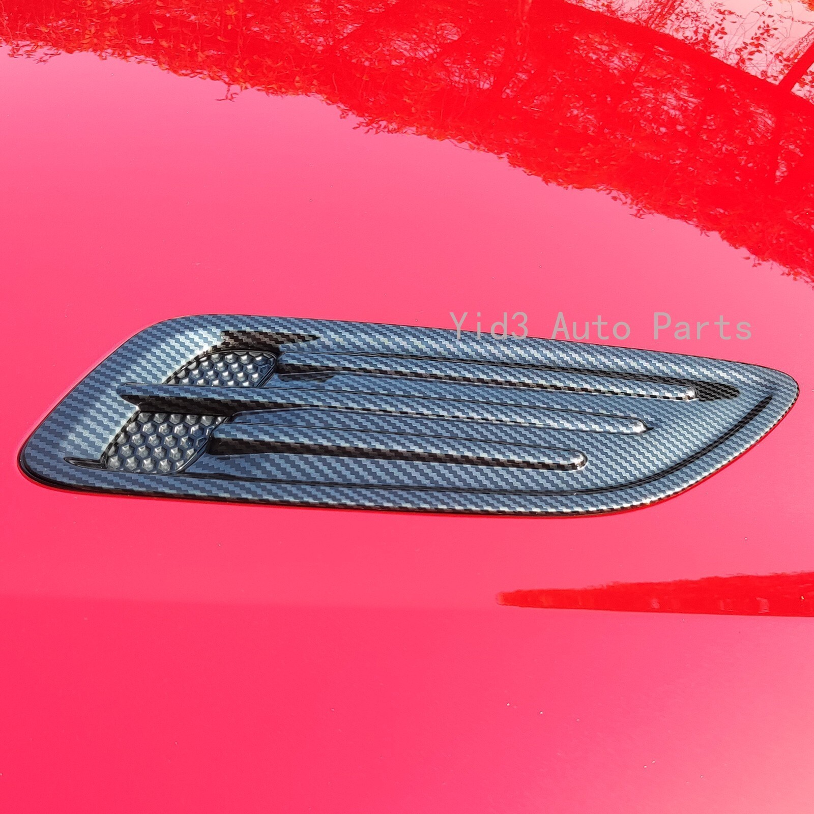 Carbon Fiber ABS Air Flow Intake Hood Scoop Vent Cover For Kia Stinger 2017-2023
