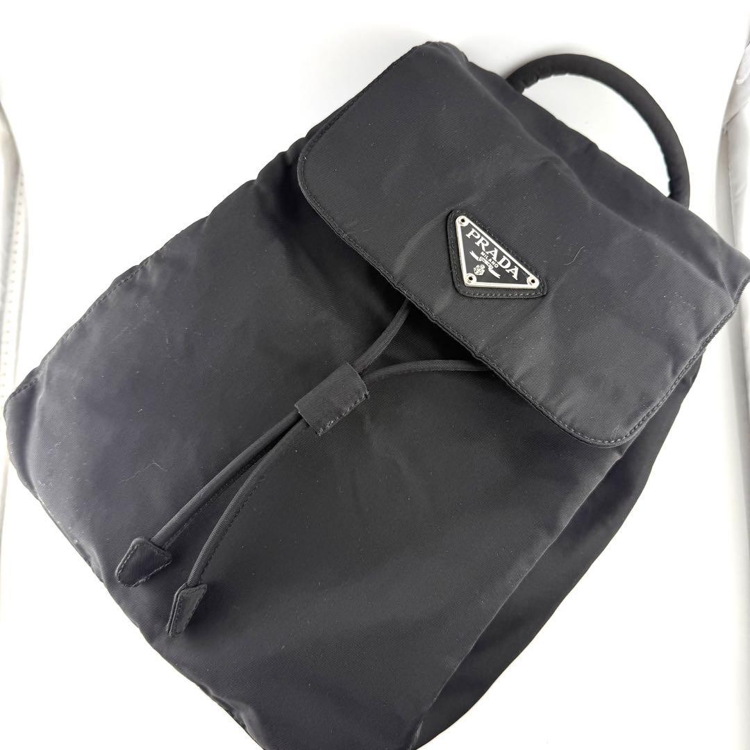 Prada Test Nylon Drawstring Backpack Black Lightw… - image 1