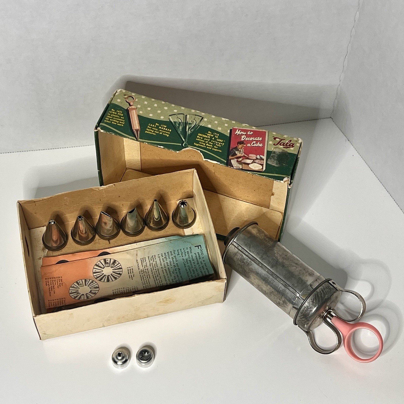 Vintage Tala No 1705 Icing Set in Original Box with Instructions Made in England