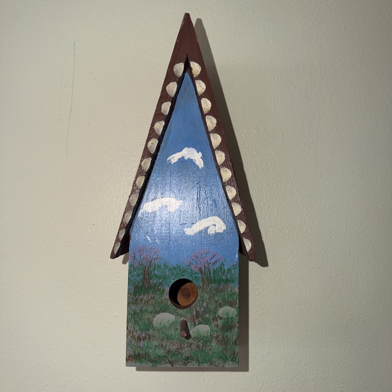 Handcrafted Bird House by Norman Ellis 58458 14” tall