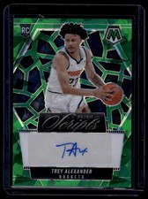2024-25 Panini Mosaic #RS-ALX Trey Alexander Rookie Scripts Green Ice