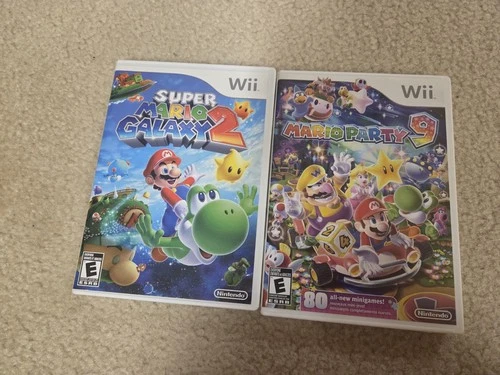 Nintendo Wii Game Lot of 2: Super Mario Galaxy 2 & Mario Party 9 Multiplayer