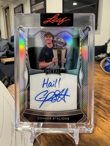 2025 Leaf Metal Silver Connor Stalions AUTO #/199 Hail! Inscription MICHIGAN