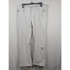 Roxy Slim Fit 10K Torah Bright Ski/SnowBoard Pants White Women's Size Large