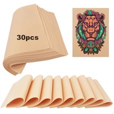 30 Pack Fake Skin for Tattoo Practice, 8"x6" ReelSkin Sheets, Realistic Reusa...