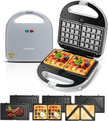 Aigostar Sandwich maker 3 in 1, Sandwich Maker, Kontaktgrill, Waffeleisen 3 in 1