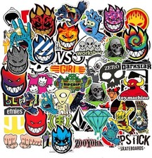 100Pcs Skateboard Stickers Cool Waterproof Stickers for Laptop Water Bottle Suit
