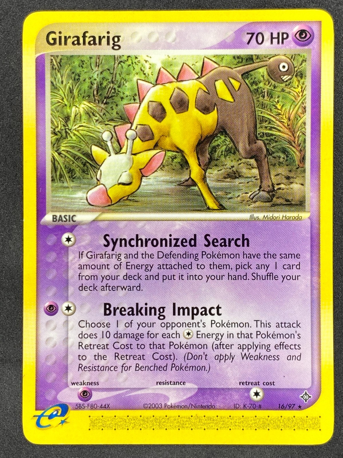 Pokémon Girafarig 16/97 DR EX Dragon NM
