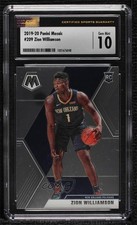 2019-20 Panini Mosaic Rookies Zion Williamson #209 CSG 10 Gem Mint y8h