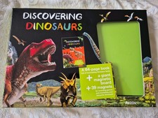Discovering Dinsosaurs, 64 Page Book, A Giant Magnetic Board & 39 Magnets
