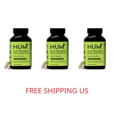 X3 Hum Nutrition Flatter Me Plus Pro & Probiotics 180 Capsules - Free Shipping