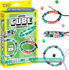 Creativity for Kids Woven Cube Bracelets Mini Kit  Make 5 Pixel-Inspired Bracel