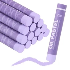 Soft Oil Pastels, Oil Pastel Crayons Blendable(Light Purple, Pack of 36)
