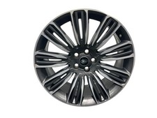 2018-2022 RANGE ROVER L405 22X9.5 9 SPOKE SPLIT WHEEL RIM | BLACK ACCENT *CURB*