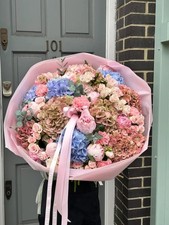 The fall romance grande bouquet (hydrangeas & peony spray roses) - Grande