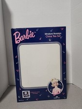 Vintage 1996 Barbie Miniature Nostalgic China Tea Set With Collectors Case 86119