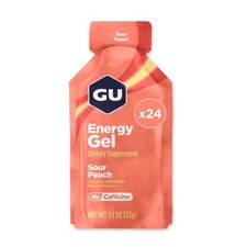 GU Energy, Original Energy Gels, Sour 1.1 Fl Oz Pack of 24 , Peach